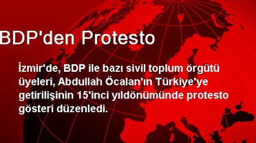 BDP'den Protesto