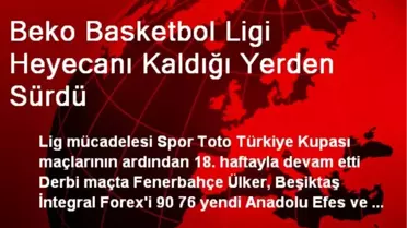 Beko Basketbol Ligi Heyecanı Kaldığı Yerden Sürdü
