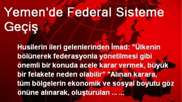 Yemen'de Federal Sisteme Geçiş
