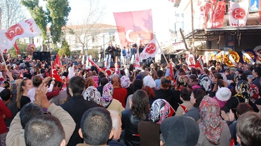 MHP'nin Germencik Seçim Bürosu Açılışı Mitinge Dönüştü