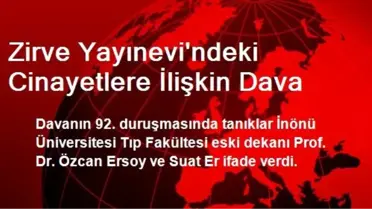 Zirve Yayınevi'ndeki Cinayetlere İlişkin Dava