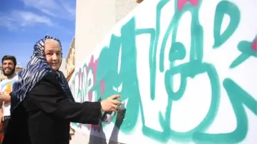 Grafiticiler Kendilerine Destek Veren Başkana Grafiti Resim Yaparak Teşekkür Etti