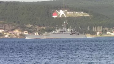 ABD Savaş Gemisi Çanakkale Boğazından Geçti