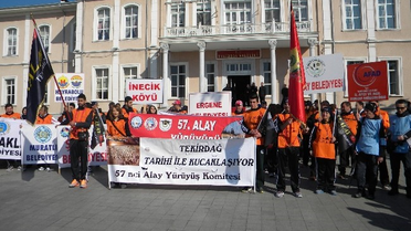 57. Alay Yürüyüş Komitesi Tekirdağ'dan Çanakkale'ye Yürüyor
