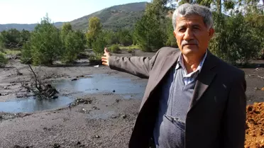 Fethiye'de Köylüler Araziye Taşan Arıtma Çamuruna Tepki Gösterdi