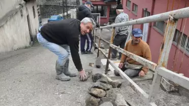 Zonguldak Belediyesi Parke Yol Çalışmalarını Sürdürüyor