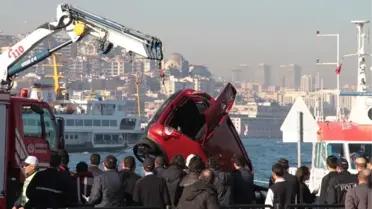 Denize Düşen Aracın Ardından Yaşanan Panik Amatör Kamerada