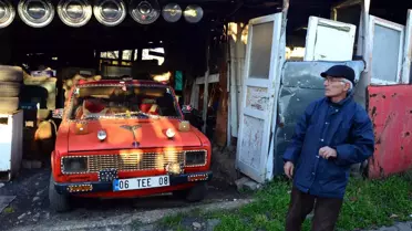Nostaljik Otomobilini Hurdalarla Modifiye Etti