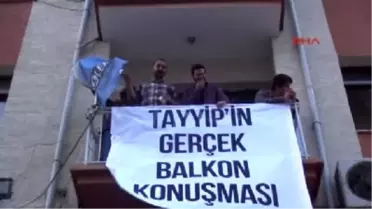 Eskişehir'de Öğrencilerden Balkon Konuşması