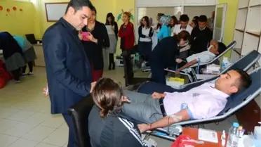 Kaymakam Orhan Aktürk Kan Bağışı Etkinliğe Katıldı
