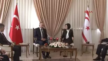 KKTC Cumhuriyet Meclisi Başkanı Siber AB Bakanı ve Başmüzakereci Çavuşoğlu'nu Kabul Etti