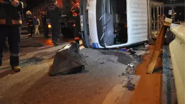Küçükçekmece'de Tüp Yüklü Araç Devrildi: 1 Ölü, 1 Yaralı