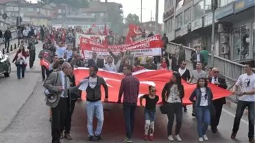 Zonguldak'ta Türk Bayraklı Yürüyüş