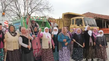 Çorum'da Kadınlar İş Makinelerini Rehin Aldı