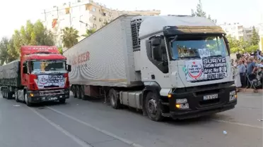 Mersin'den Suriye'ye 44 Yardım Tırı