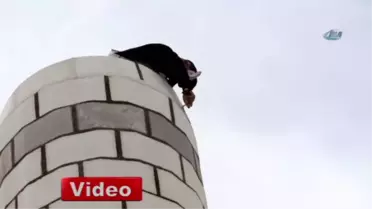 İskelesiz Cami Minaresi Yapıyorlar