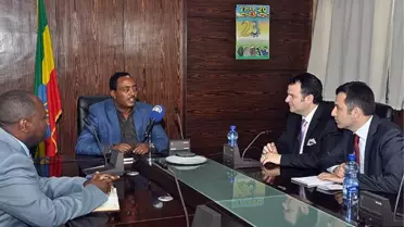 Etiyopya Cumhurbaşkanı Teshome, Aa Genel Müdürü Öztürk'ü Kabul Etti