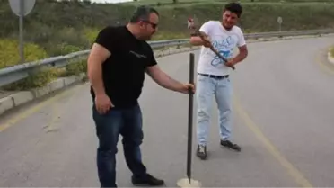 Arazisinden Geçtiğini Öne Sürdüğü Yolu Trafiğe Kapattı
