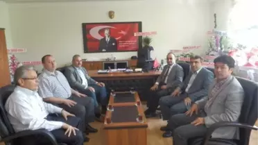 Kaymakamı Yılmaz, İlçe Milli Eğitim Müdürü Aydın ile Eğitim Faaliyetlerini Görüştü