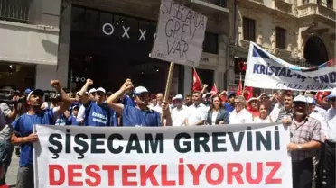Beyoğlu'nda Şişecam İşçilerine Destek Eylemi