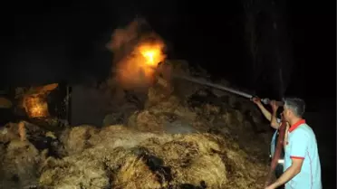 Turhal'da Saman Yangını