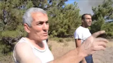Ayvalıkta orman yangını -
