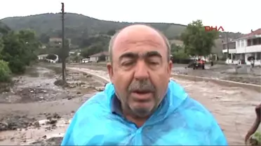 Çanakkale Lapseki'yi Yaz Gününde Sağanak Yağmur Vurdu