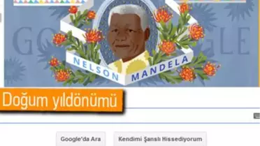 Google'dan Nelson Mandela Doodle'ı