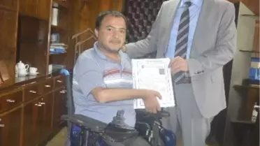 Engelli Vatandaşın Ruhsat Sevinci