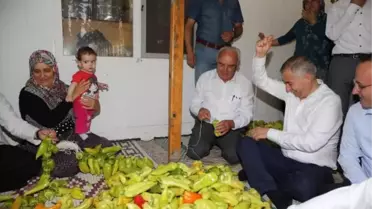 İpe Biber Dizip, Erdoğan'a Destek İstediler