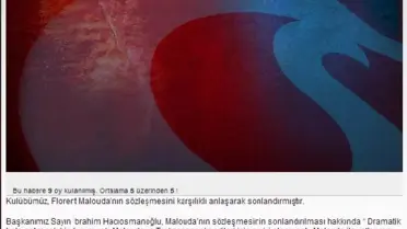 Trabzonspor Malouda'nın Sözleşmesini Feshetti