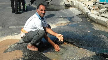 Bodrum'da Su Borusu Patladı, Vatandaş Elini Yüzünü Yıkadı