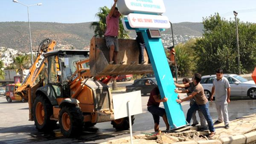 Bodrum'da Su Borusu Patladı