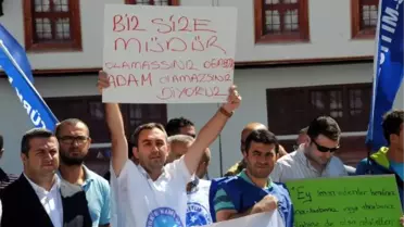 Tokat'ta Eğitimciler İş Bıraktı