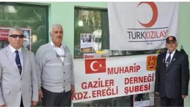 Zonguldak Erğli'de Gazilerden Kan Bağışı Kampanyası