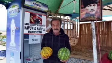 Ayvalık'ta Gaziler ve Şehit Aileleri İçin Kavun-Karpuz Bedava