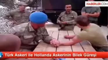 Türk Askerinden Bilek Güreşi Dersi