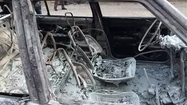 Samsun'da Park Halindeki Otomobil Yandı