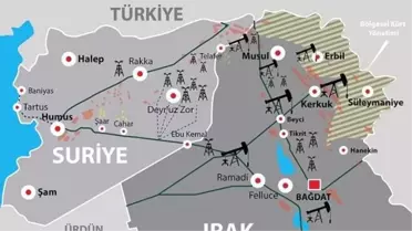 Irak ve Suriye'deki Petrol Savaşının Haritası