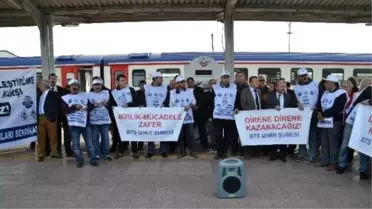 Demiryolcular Özelleştirmeyi Protesto Etti