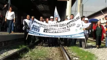 Demiryolcular Özelleştirmeye Karşı İzmir'den Yola Çıktı