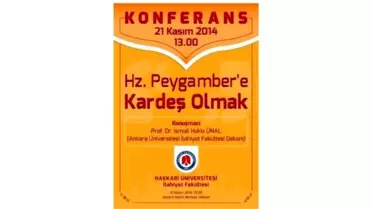 Hazreti Peygambere Kardeş Olmak' Konferansı