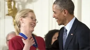 Obama, ABD'li Oyuncu Meryl Streep'e Aşık Olduğunu Söyledi