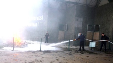 Otobüs Terminali'ndeki Tatbikat Gerçeğini Aratmadı