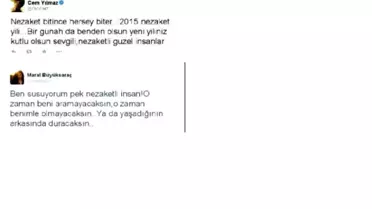 Cem Yılmaz ile Maral Büyüksaraç'ın 'Nezaket' Tweetleri