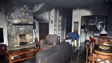 Bodrum'da Ev Yangını