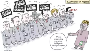 Haaretz'den Batı Ülkelerine Karikatür ile 'Paris' Eleştirisi