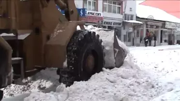 Sarıkamış'ta Kar Temizleme Çalışması Başlatıldı