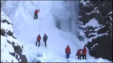 Türkiye'nin En Uzun Buz Şelalesi Erzurum'da Bulundu
