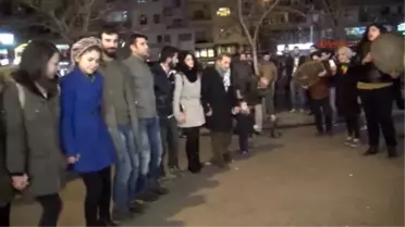 Eskişehir'de Halaylı,havai Fişekli Kobani Kutlaması